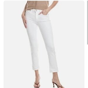 NWT JOSEFINE FOR ALL 7 MANKIND BROKEN TWILL BOYFRIEND WHITE JEANS
